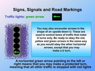 Proceed Sign Green Signals and Roadway Markings | PPTX