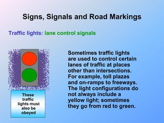 Signals and Roadway Markings | PPTX