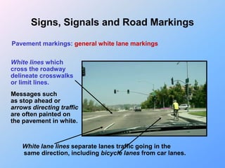 Signals and Roadway Markings | PPTX