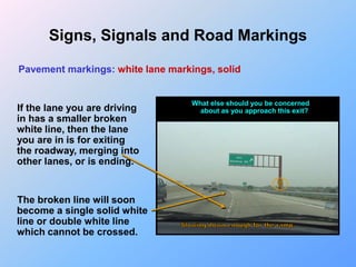 Signals and Roadway Markings | PPTX