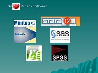 We  statistical software! 