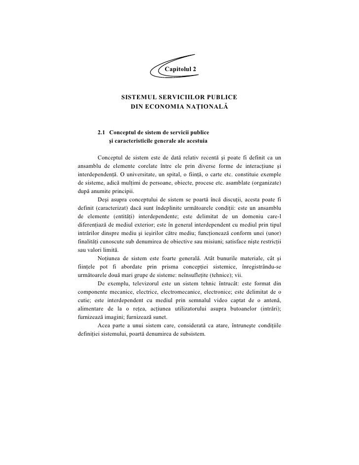 2 Sistemul Serviciilor Publice Din Economia Nationala
