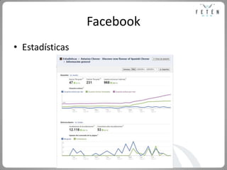 Facebook<br />Estadísticas<br />