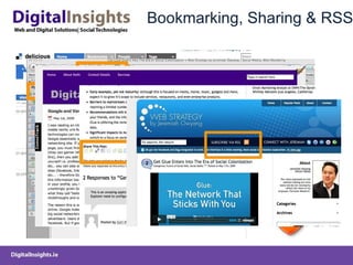 Bookmarking, Sharing & RSS 