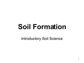 Soil Formation Introductory Soil Science 