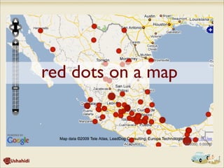 red dots on a map
 