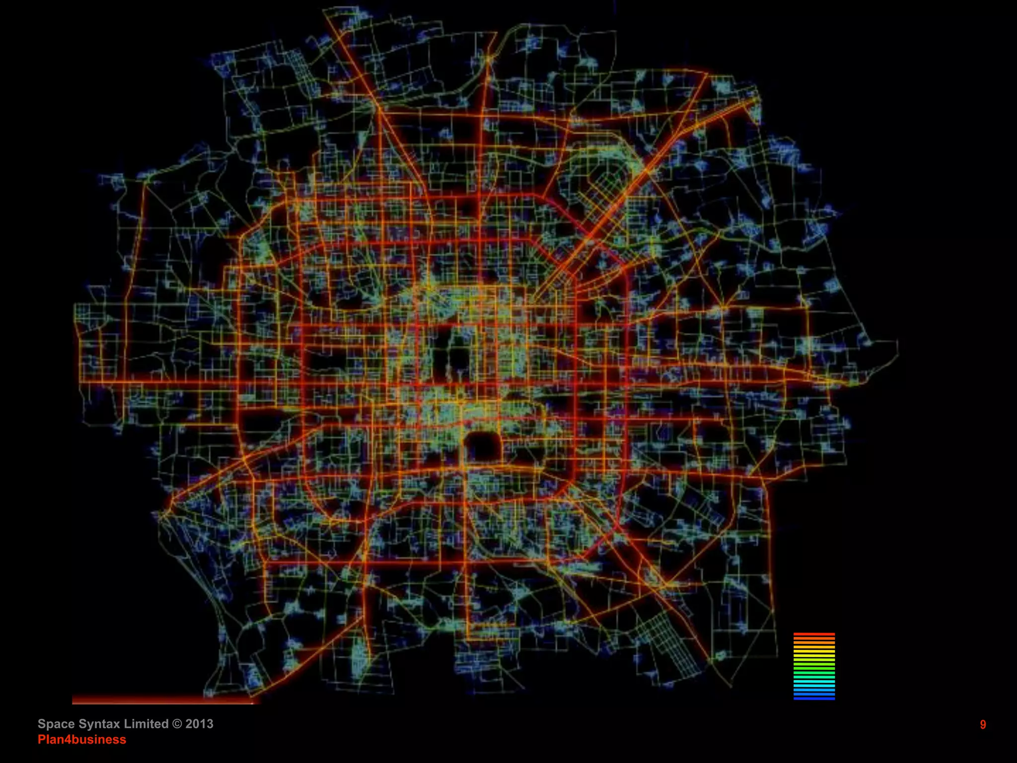 Space Syntax Limited © 2013
Plan4business
9
Spatial Accessibility
High
Low
Beijing                       北京
 