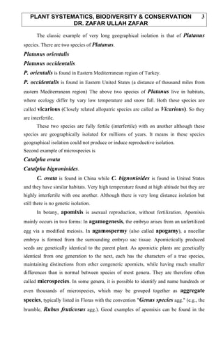 Conservative Characters Botany Example 2-Species concept.pdf for botany bs 5th samester | PDF