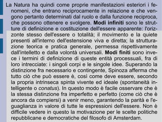 Ma per togliere od impedire  a priori  che una tale determinazione estrinseca si fissi nell'animo e nella mente dell'uomo e che funzioni nel suo schematismo apparentemente razionale – che una causa sussista superiormente e dal di fuori e penetri la materia, dopo averla creata, per poterla ordinare e finalizzare secondo scopi superiori e perfetti – allora bisogna ed è necessario fare in modo che l'espressione sensibile non si tramuti e capovolga inerendo ed implicando un concetto (anti-platonismo). In questo modo la presupposizione di una relazione sbilanciata di implicazione viene sostituita da una relazione obiettiva e stabile, in questo senso ineliminabile o necessaria. Una relazione che triangoli ogni fenomeno apparente alla sua vera e reale origine e causa. Quindi non una relazione scientifica e deduttiva – una relazione causale di tipo transitivo – ma una relazione necessaria con l'originario, che sia esplicativa e dia modo di mostrare l'aperta induzione dei fatti e dei fenomeni.  