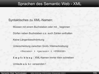 HTML definiert Darstellung/Formatierung 
