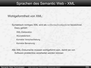 Sprachen des Semantic Web - XML Beispiel: 