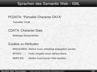 Es gibt eine große Anzahl an XML-Anwendungen und XML Vokabularien Die meisten neu eingeführten Dateiformate basieren auf XML 