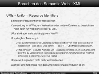 Beliebig tiefe Verschachtelung der Elemente möglich 