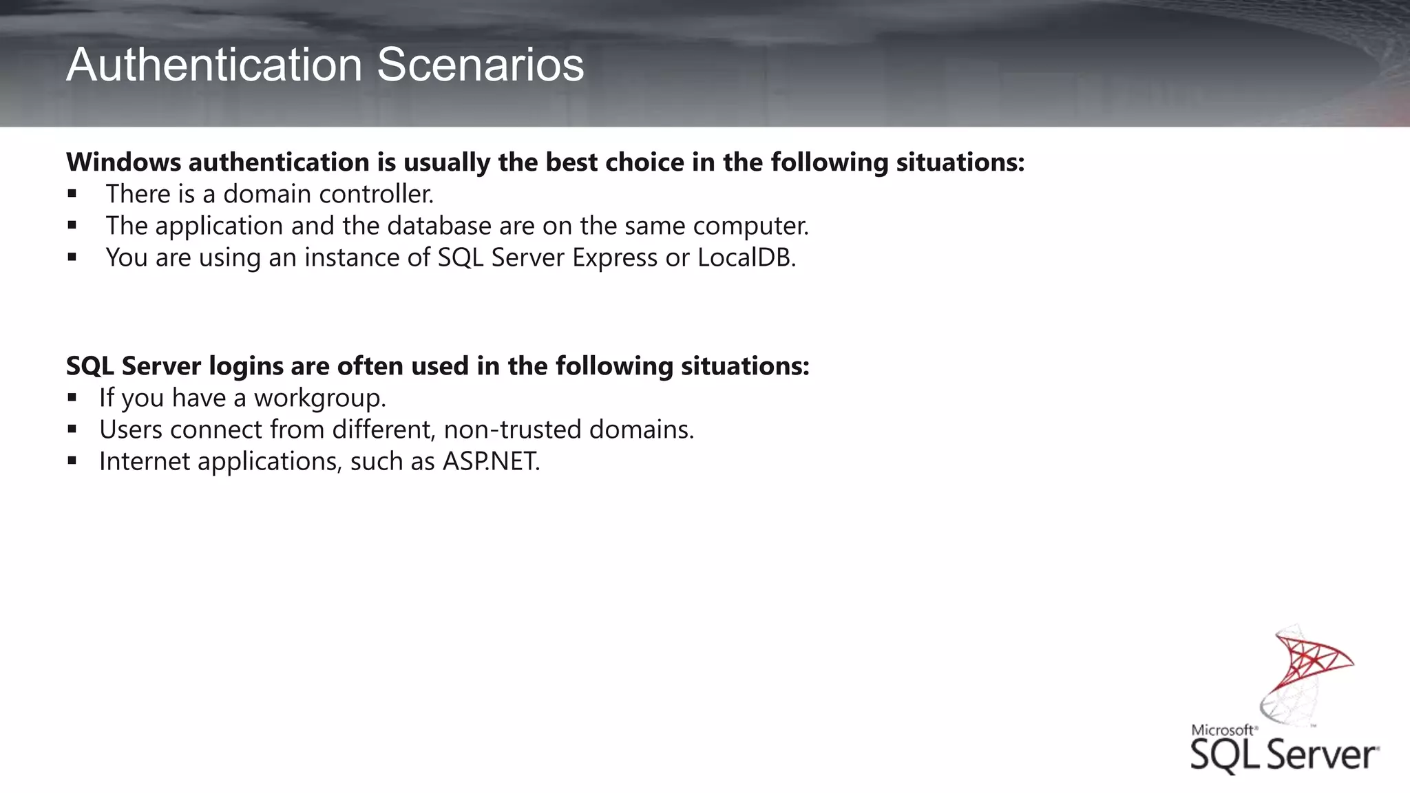 sql server authentication types by moamen hany | PPT