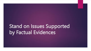 2 Stand on Issues eapp ppt.hahahahhahahha | PPTX