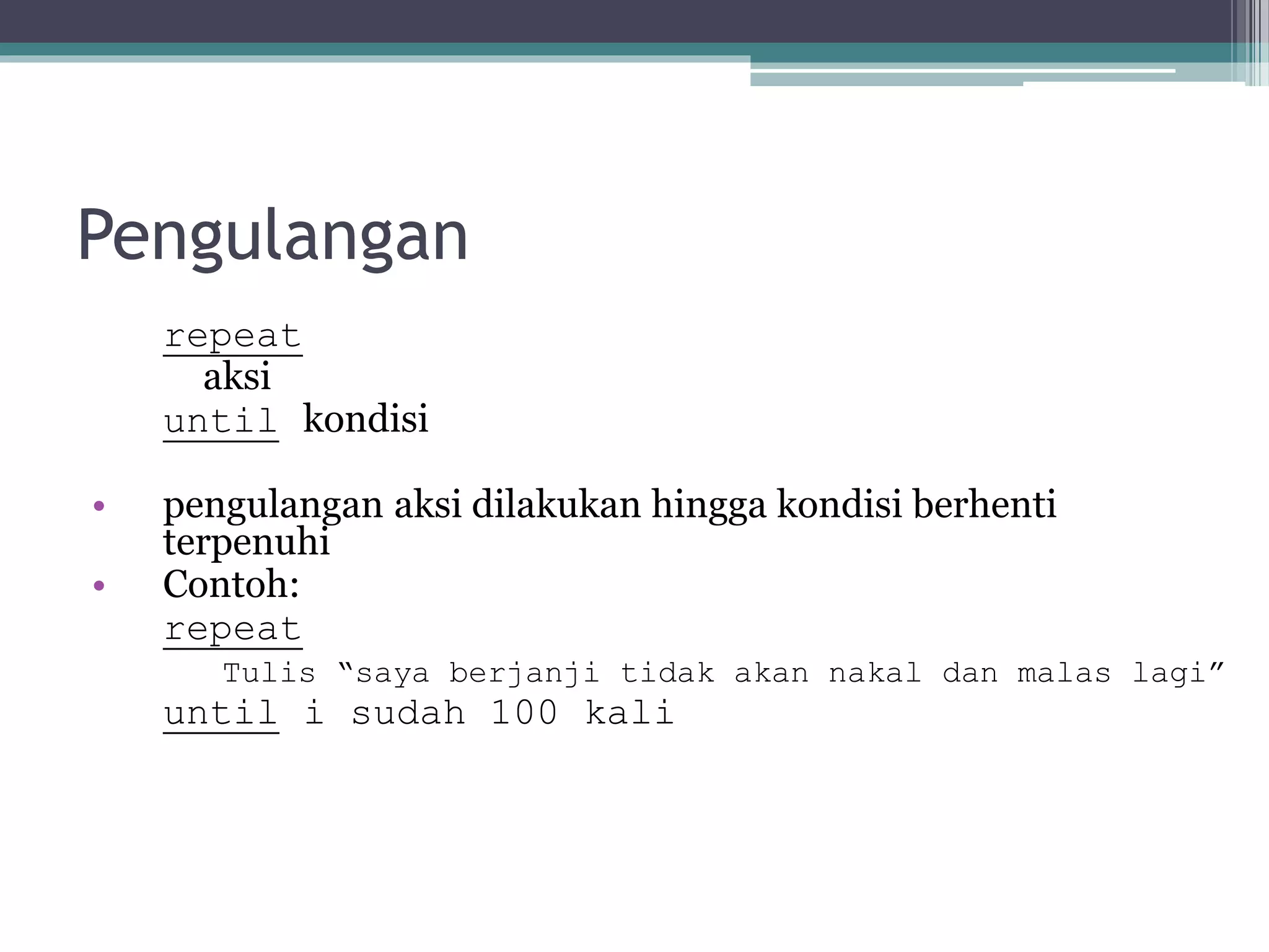2 struktur dasar algoritma dan notasi algoritmik pseudo-code | PPT