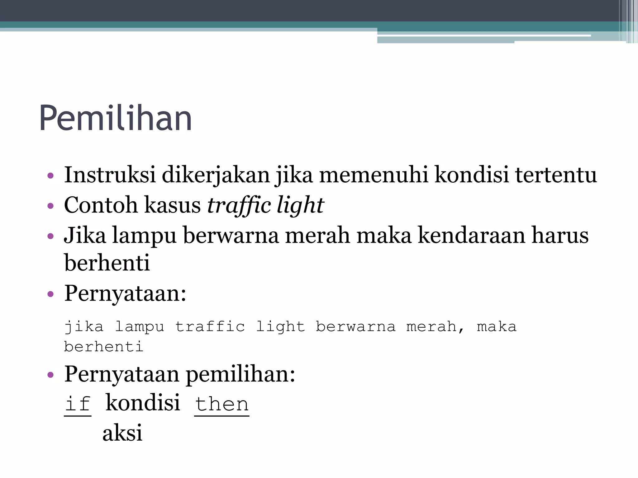 2 struktur dasar algoritma dan notasi algoritmik pseudo-code | PPT