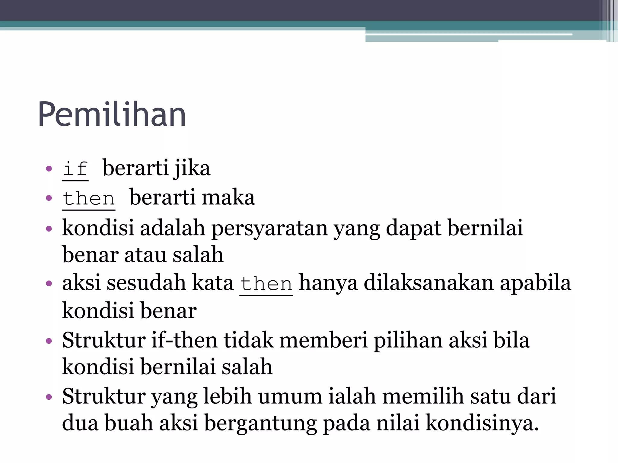 2 struktur dasar algoritma dan notasi algoritmik pseudo-code | PPT