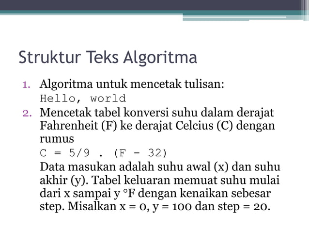 2 struktur dasar algoritma dan notasi algoritmik pseudo-code | PPT