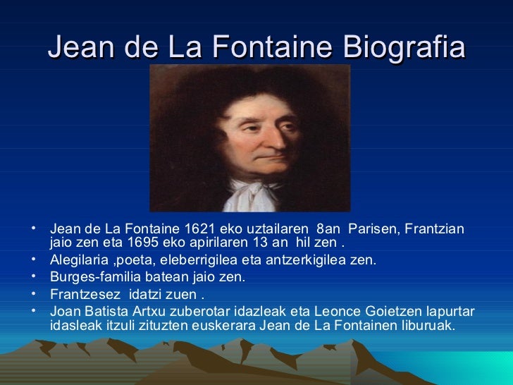 Biographie Jean De La Fontaine Bac