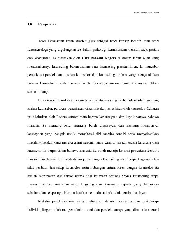 2 Teori Pemusatan Insan