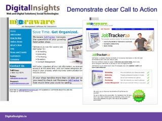 Demonstrate clear Call to Action 