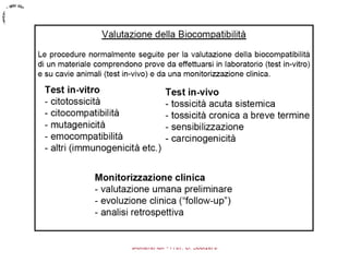 Biomateriali - Prof. O. Sbaizero
 