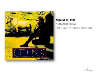AUGUST 11, 1994
NETMARKET.COM
FIRST-EVER INTERNET PURCHASE
 
