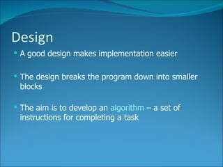 2. The Software Development Process - Design | PPT