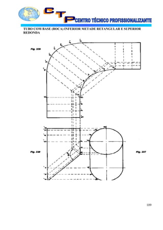 TUBO COM BASE (BOCA) INFERIOR METADE RETANGULAR E SUPERIOR
REDONDA
109
 