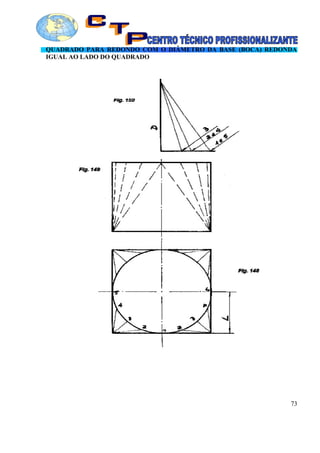 QUADRADO PARA REDONDO COM O DIÂMETRO DA BASE (BOCA) REDONDA
IGUAL AO LADO DO QUADRADO
73
 
