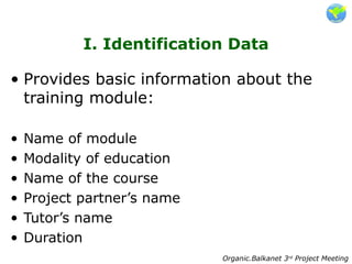 2.Description of Training Modules | PPT