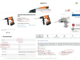 Dr. Tobias Brockmann | TRANSCONNECT® als Integrationslayer in einem MDM-Projekt 11
ABOP 6
 