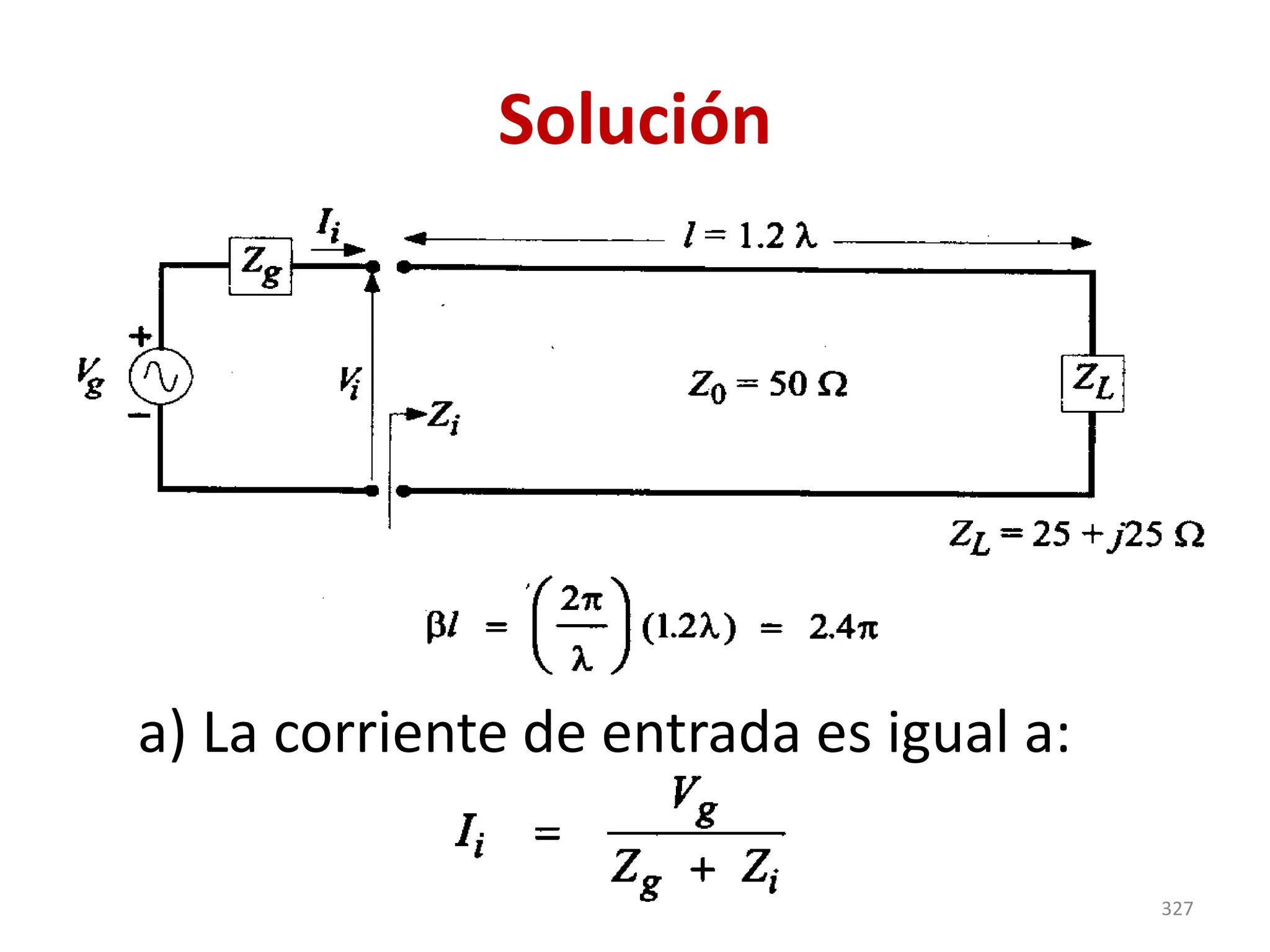 Solución
a) La corriente de entrada es igual a:
327
 