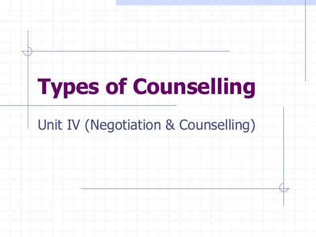 Types of counselling