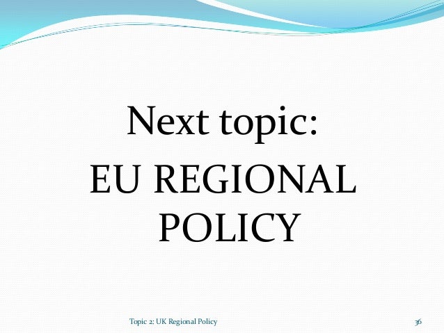 Eu regional policy essay