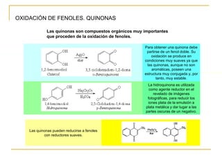 2. unidad ii. sintesis y reacciones de alcoholes y fenoles