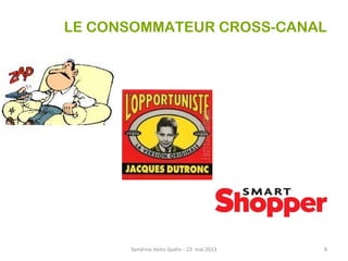 LE CONSOMMATEUR CROSS-CANAL
Sandrine Heitz-Spahn - 23 mai 2013 8
 