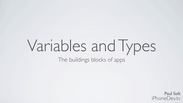 Variables and Types in Objective-C and C Programming | PPT