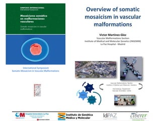 Overview of somatic
mosaicism in vascular
malformations
Victor Martinez-Glez
Vascular Malformations Section
Institute of Medical and Molecular Genetics (INGEMM)
La Paz Hospital - Madrid
International Symposium
Somatic Mosaicism in Vascular Malformations
 