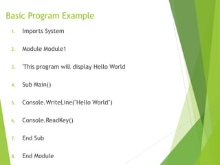 2-Vb.net Basic Concepts and structure of .net code.pptx