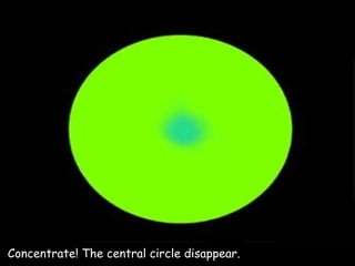 Concentrate! The central circle disappear. 
