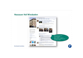 Die Zukunft verstehen.
Nassauer Hof Wiesbaden
Zielgruppengerechte
Kommunikation
(jung, modern, „locker“)
Themen für junge Menschen
Interaktive Seite
 