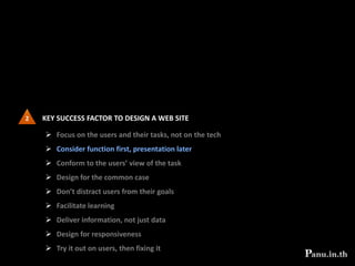 Conform to the users’ view of the task