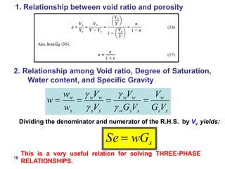 weight volume relation for soil mechanics | PDF