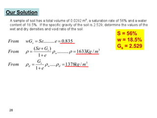 weight volume relation for soil mechanics | PDF