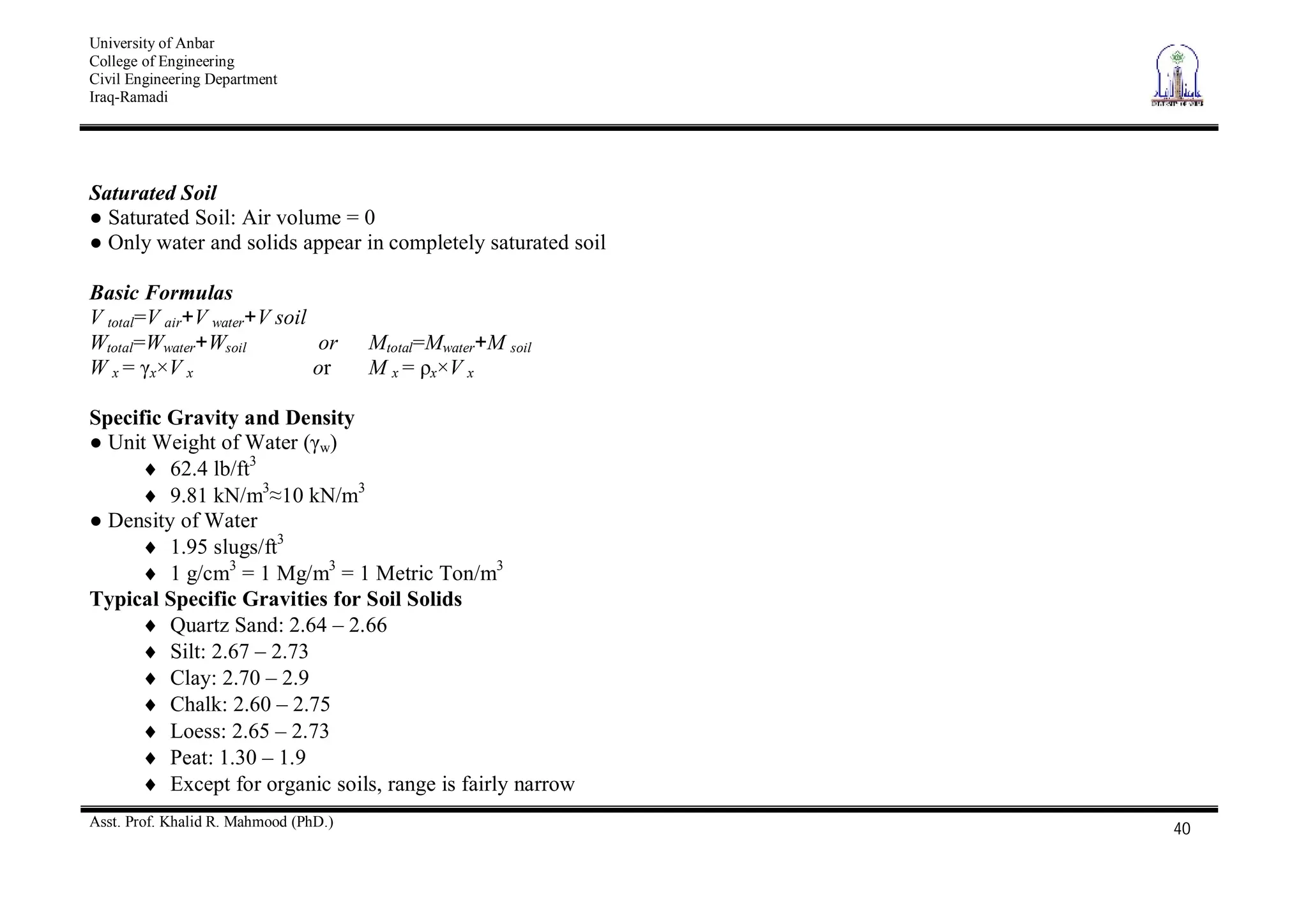 2 weight-volume relationships, plasticity, and structure of soil | PDF