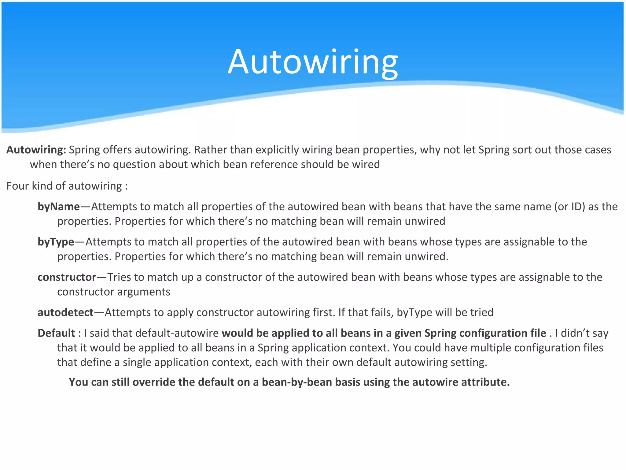 Injection Overview 2 Types of wiring :  List 