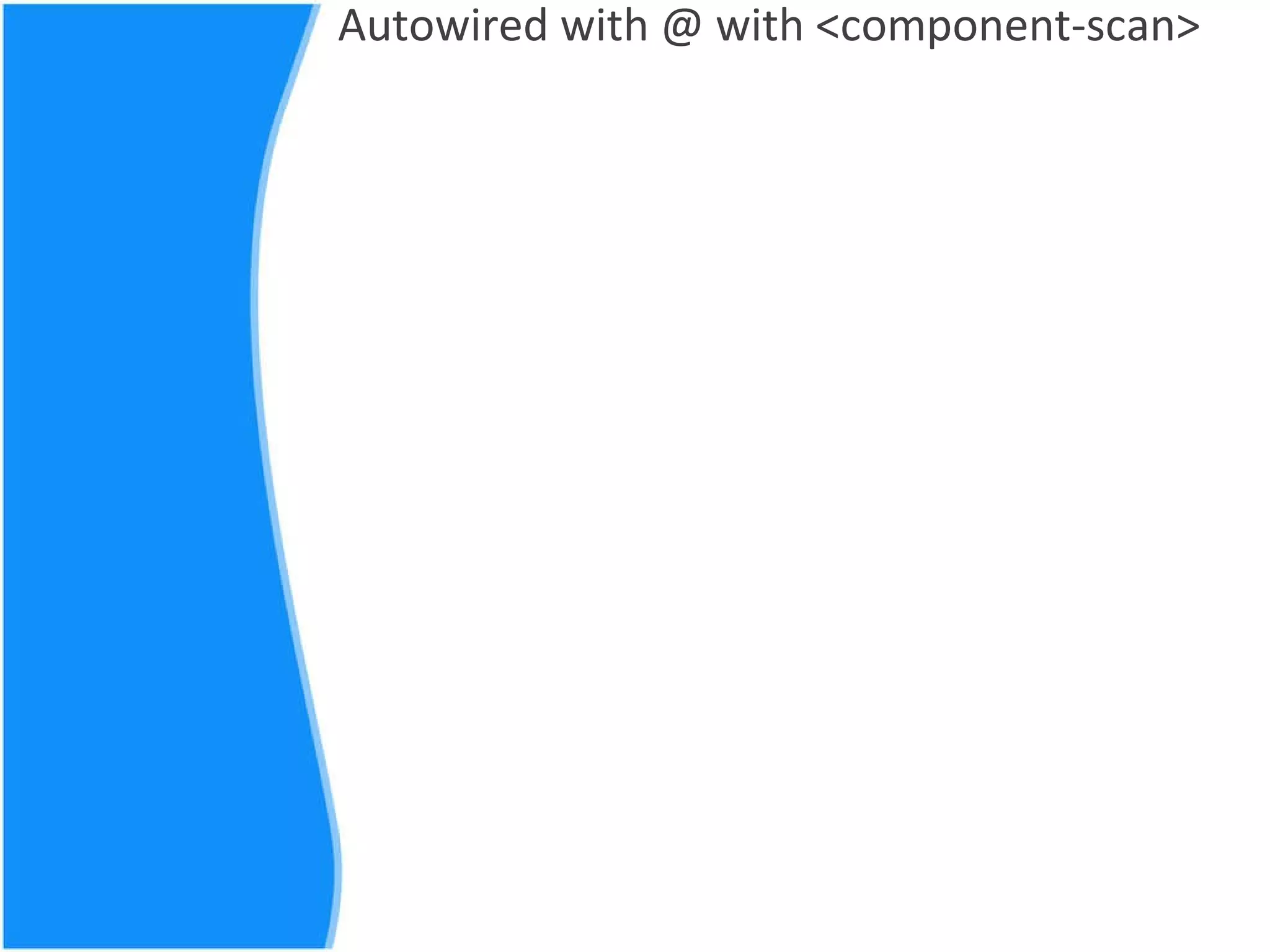 Map Map :  element declares a value of type  java.util.Map . Each  <entry>  element defines a member of the  Map . In the previous example, the  key  attribute specifies the key of the entry whereas the  value-ref  attribute defines the value of the entry as a ref-erence to another bean within the Spring context.  