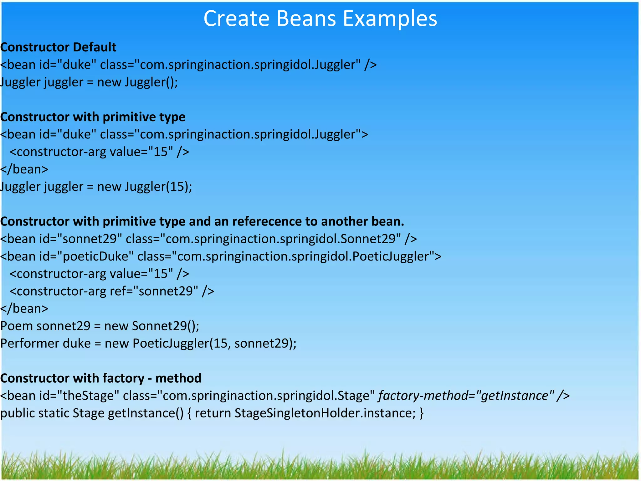 Using a constructor that takes an  int  argument which indicates the number of beanbags that the  Juggler will attempt to keep in the air  